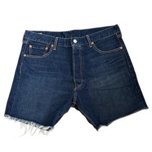 Levi’s 501 93 Premium Denim Shorts Men’s Size 36 Button Fly Straight Fit Raw Hem